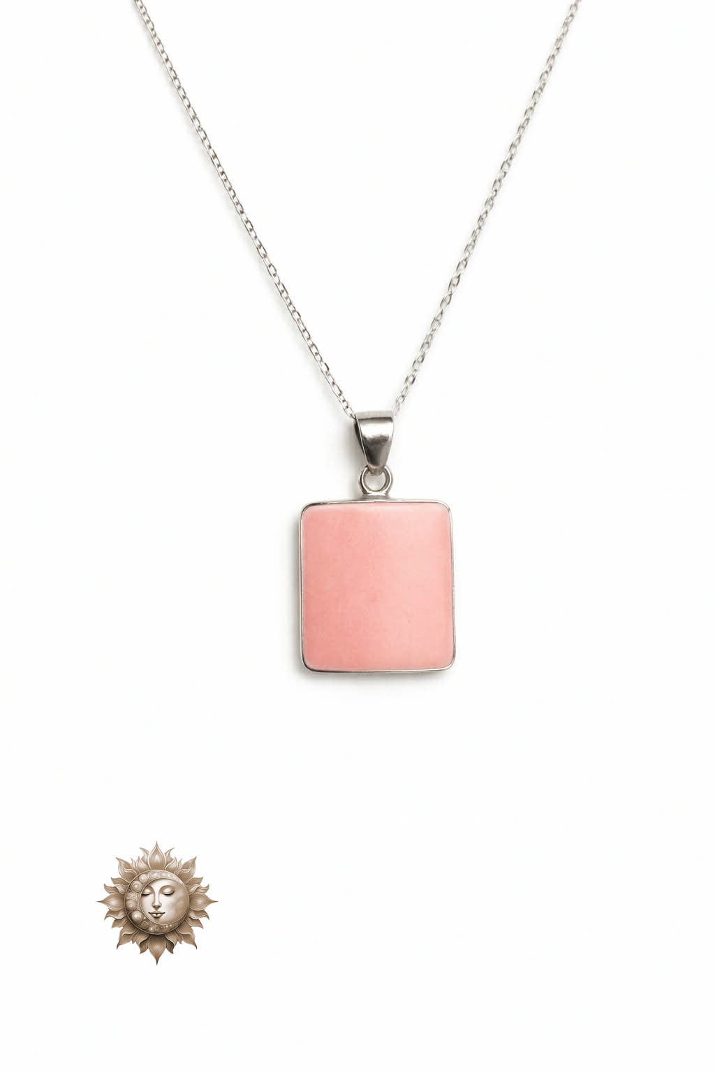 Pink Conch / Shell Stone Pendant and Necklace