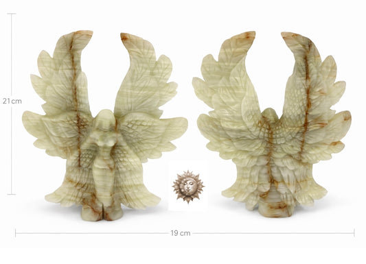 Afghan Jade Angel Carving – Statement Natural Crystal Sculpture