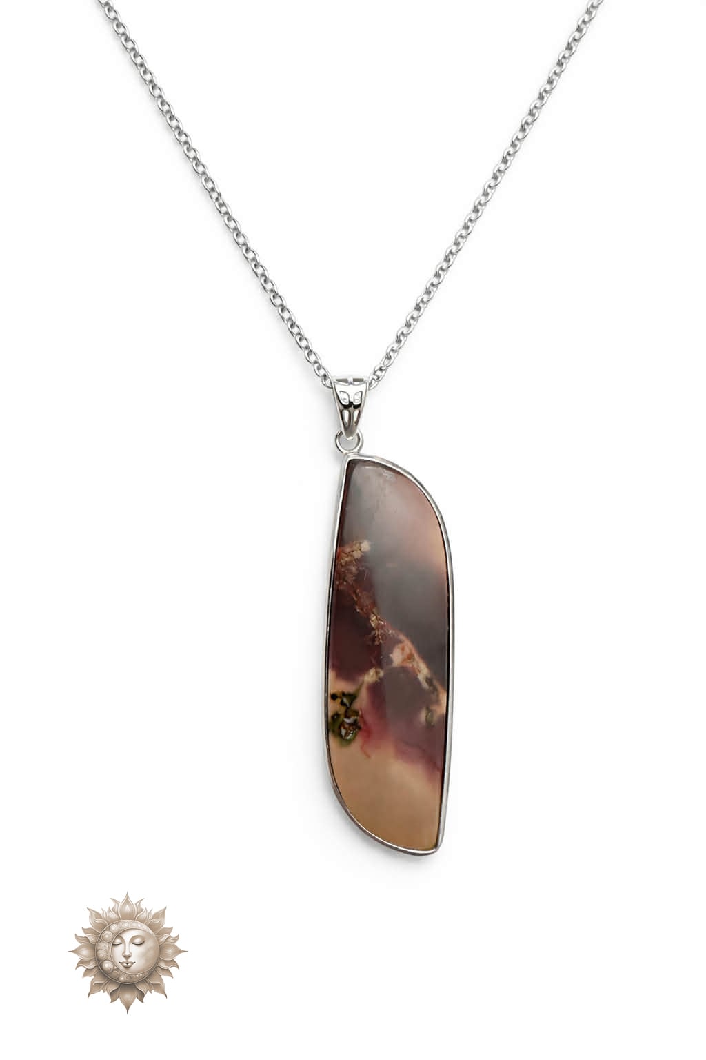 Statement Mookaite 925 Sterling Silver Pendant and Chain