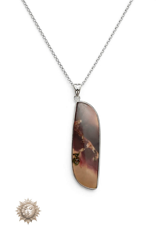 Statement Mookaite 925 Sterling Silver Pendant and Chain