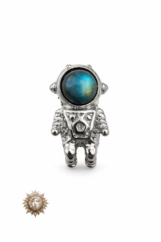 Labradorite Astronaut Pendant