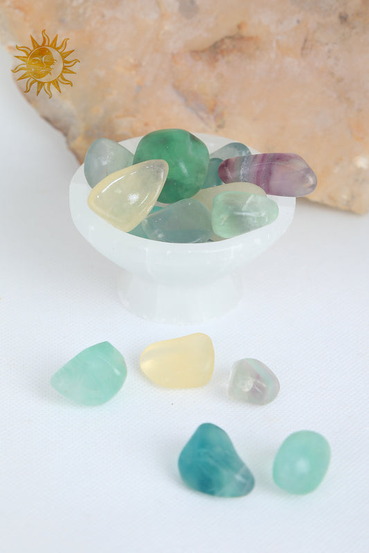Rainbow Fluorite Tumbles