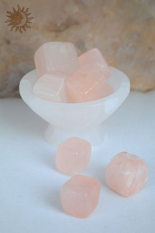 Rose Quartz Cube Tumbles