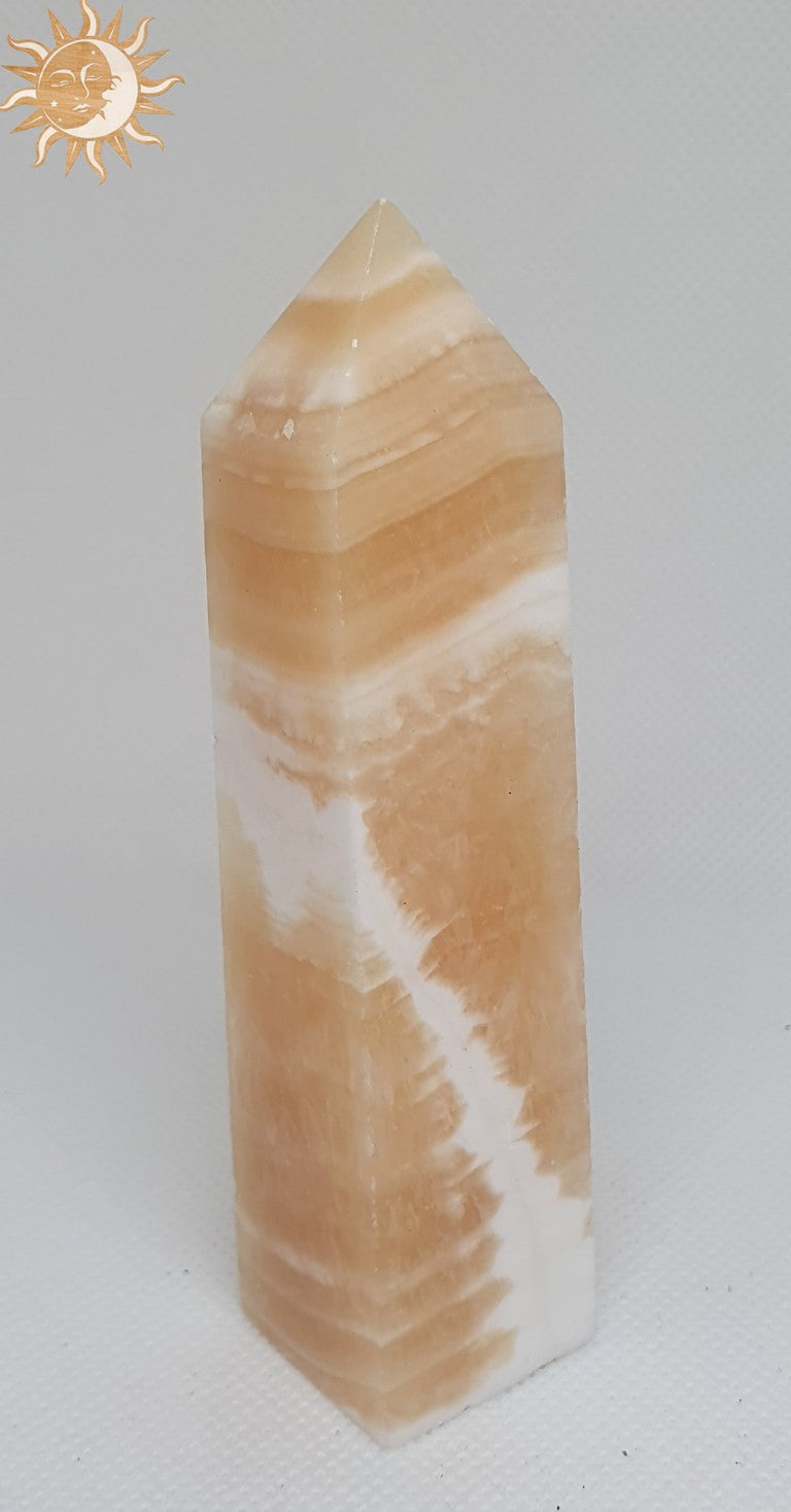 Orange banded Calcite