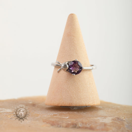 Amethyst Ladybug Ring