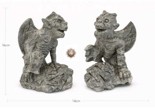 Picasso Jasper Gargoyle Carving – Natural Protective Crystal Sculpture