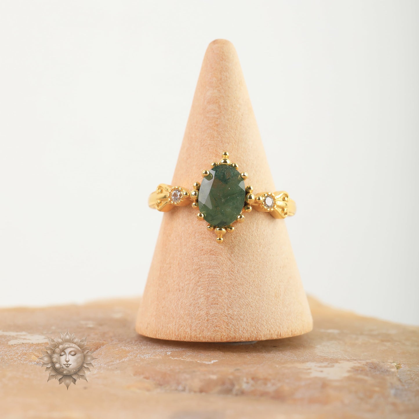 Moss Agate Ring