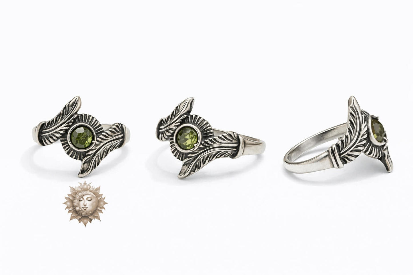 Moldavite 925 Sterling Silver Adjustable Ring