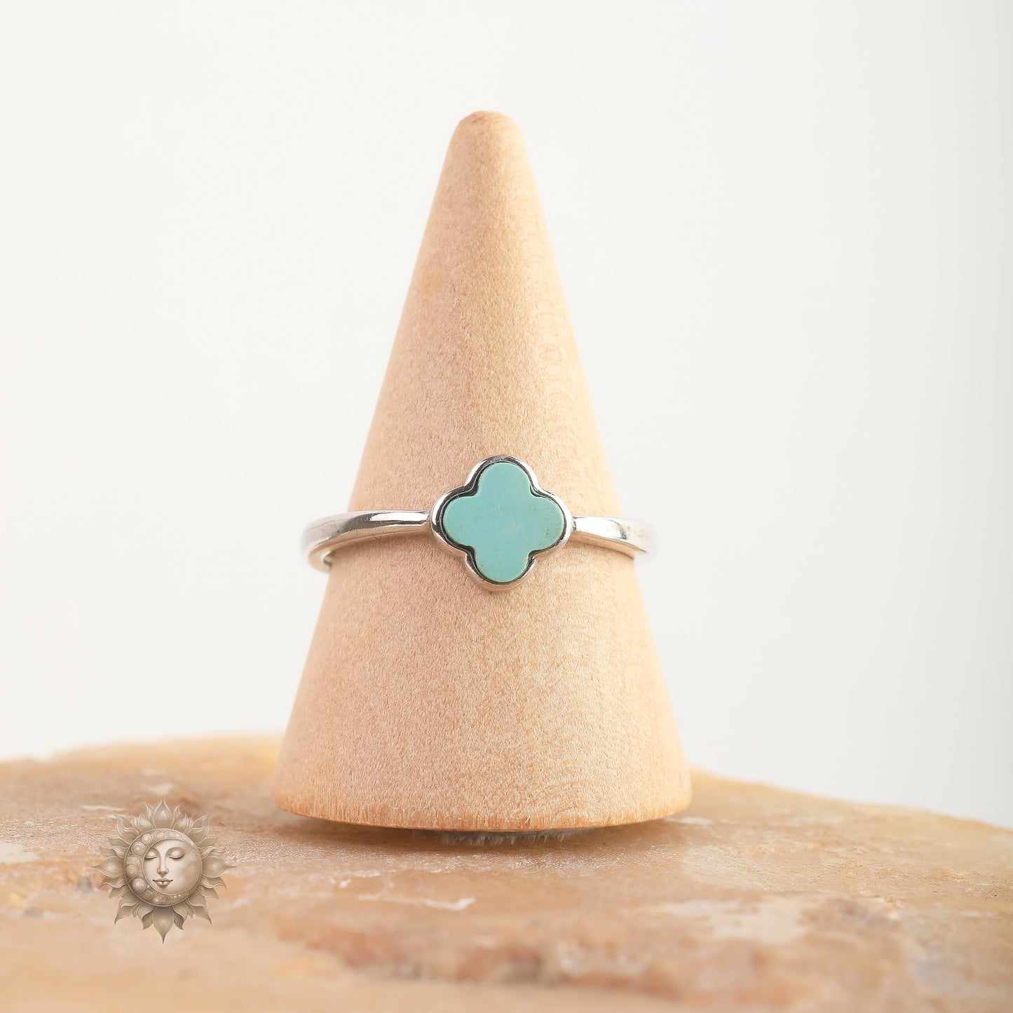 Turquoise Clover Ring