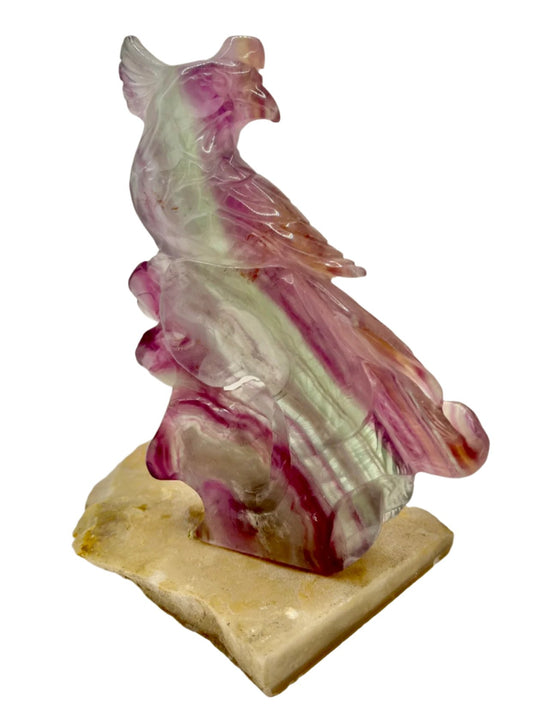 Fluorite Pheonix Carving