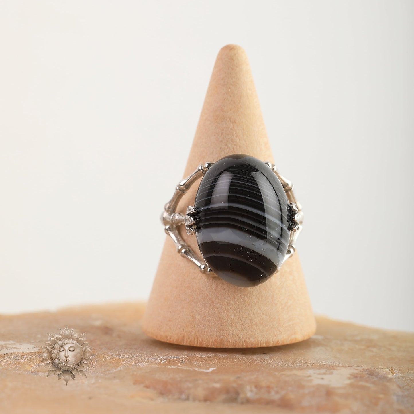 Black Agate Ring