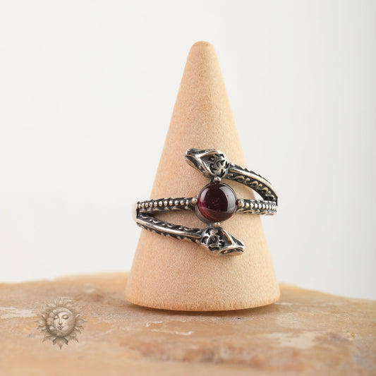 Pink Tourmaline Snake Ring