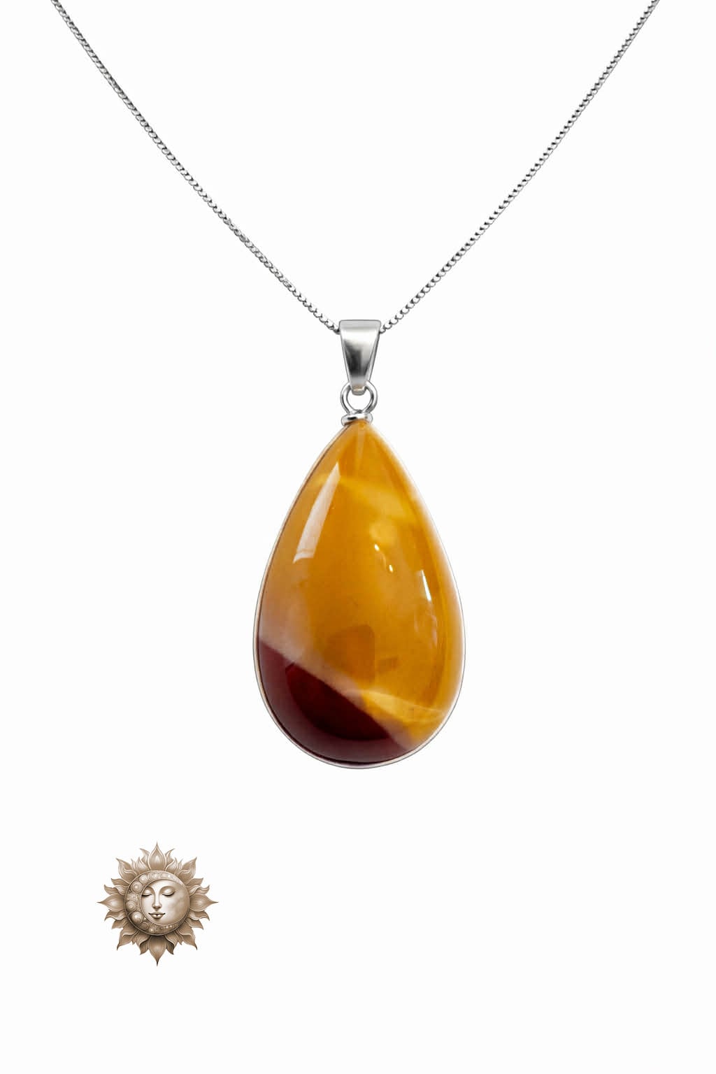 Mookaite Jasper Tear Drop Pendant and Necklace