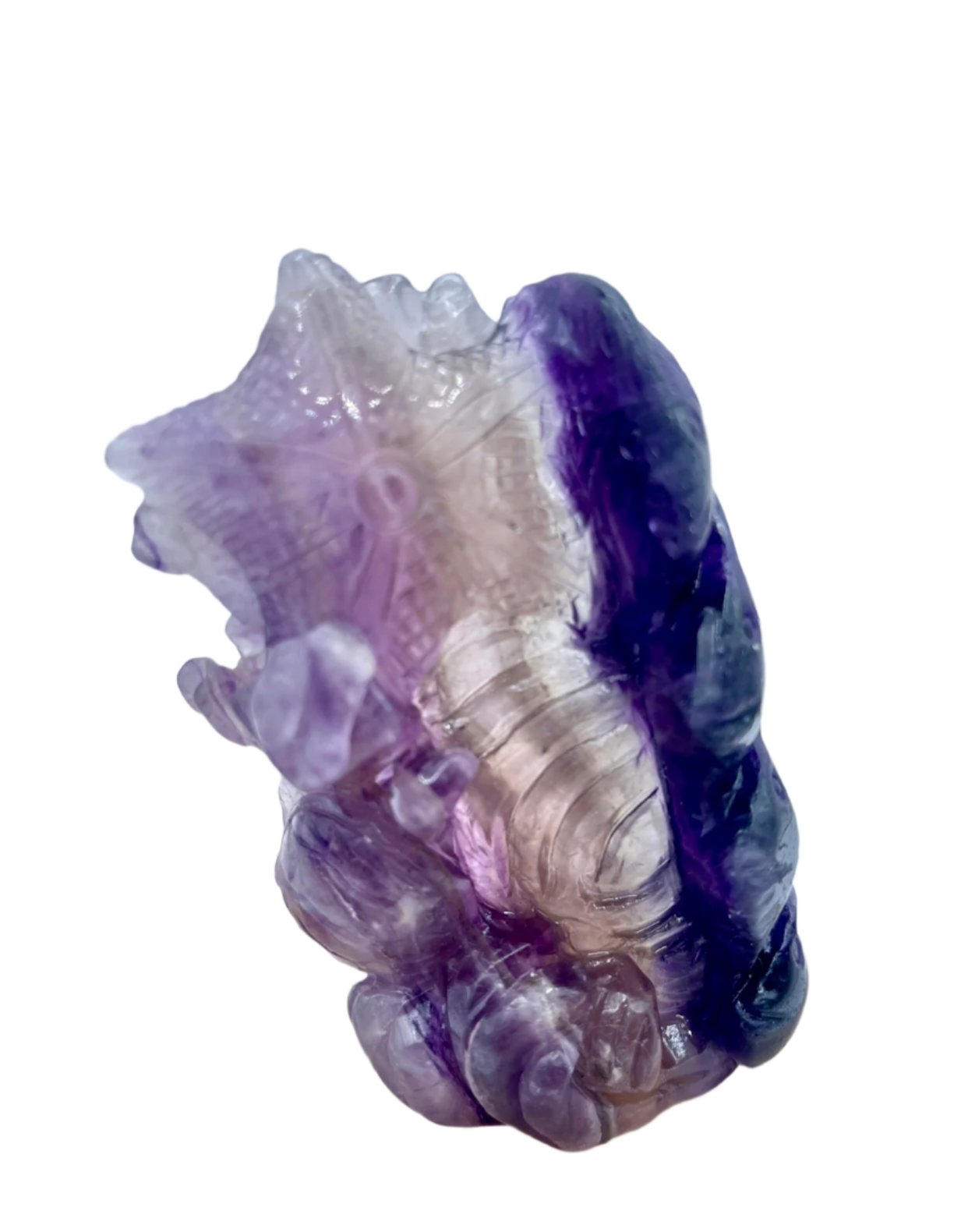 Sea Life Rainbow Fluorite Carving