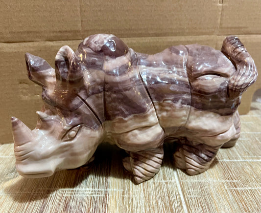 Purple Jade Rhino Carving