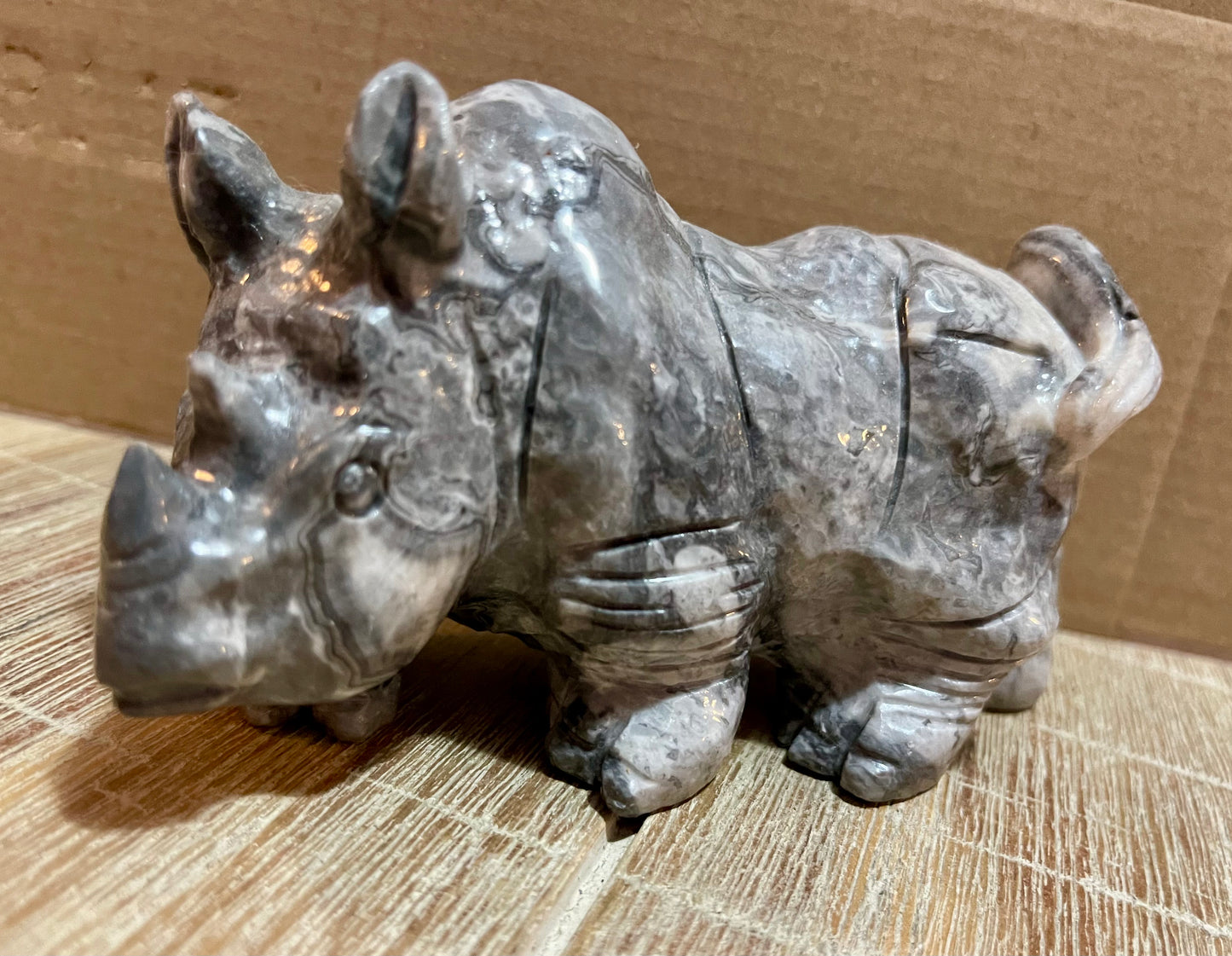 Picture Jasper Rhino Carving