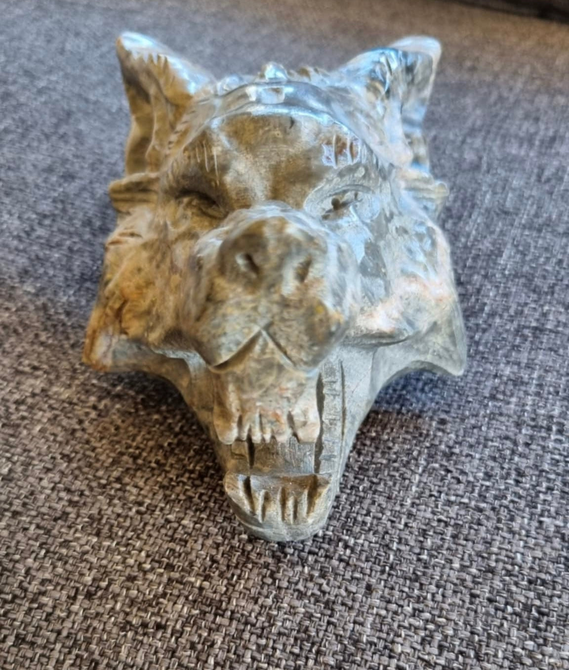 Wolf Head Carving 2