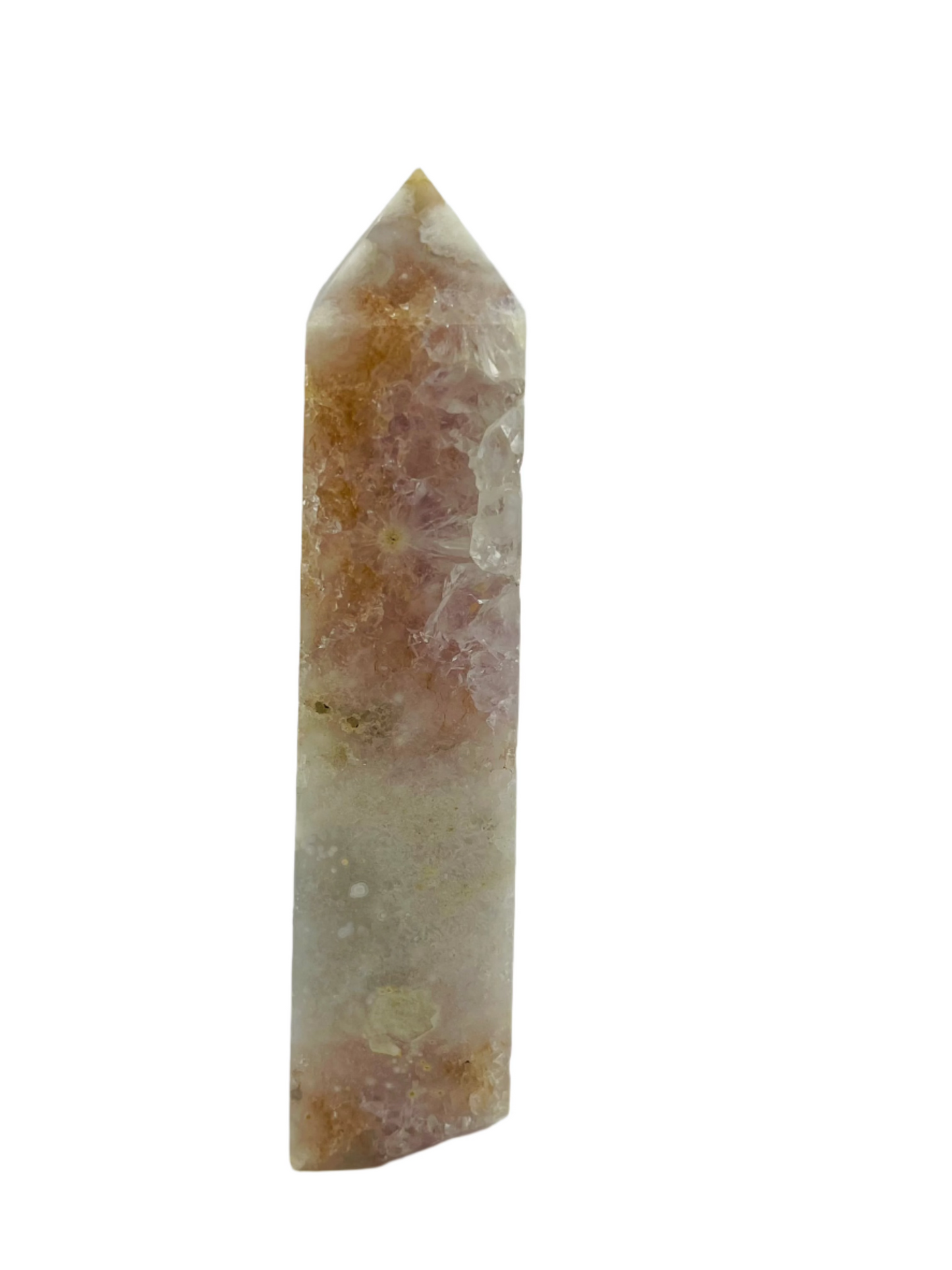 Pink Amethyst Flower Agate Tower