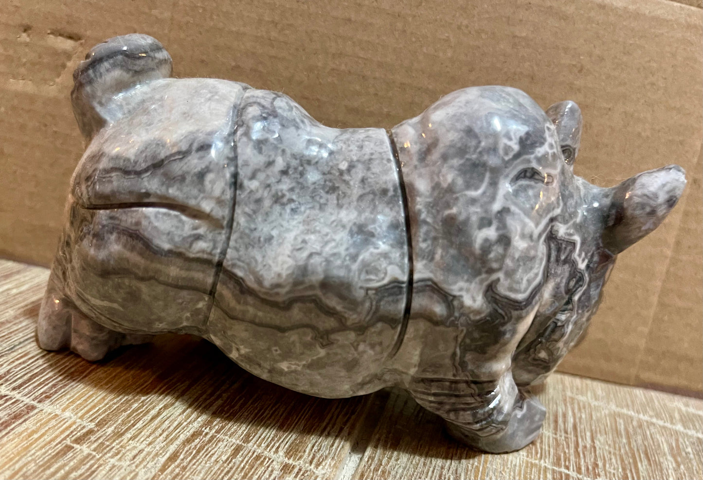 Picture Jasper Rhino Carving