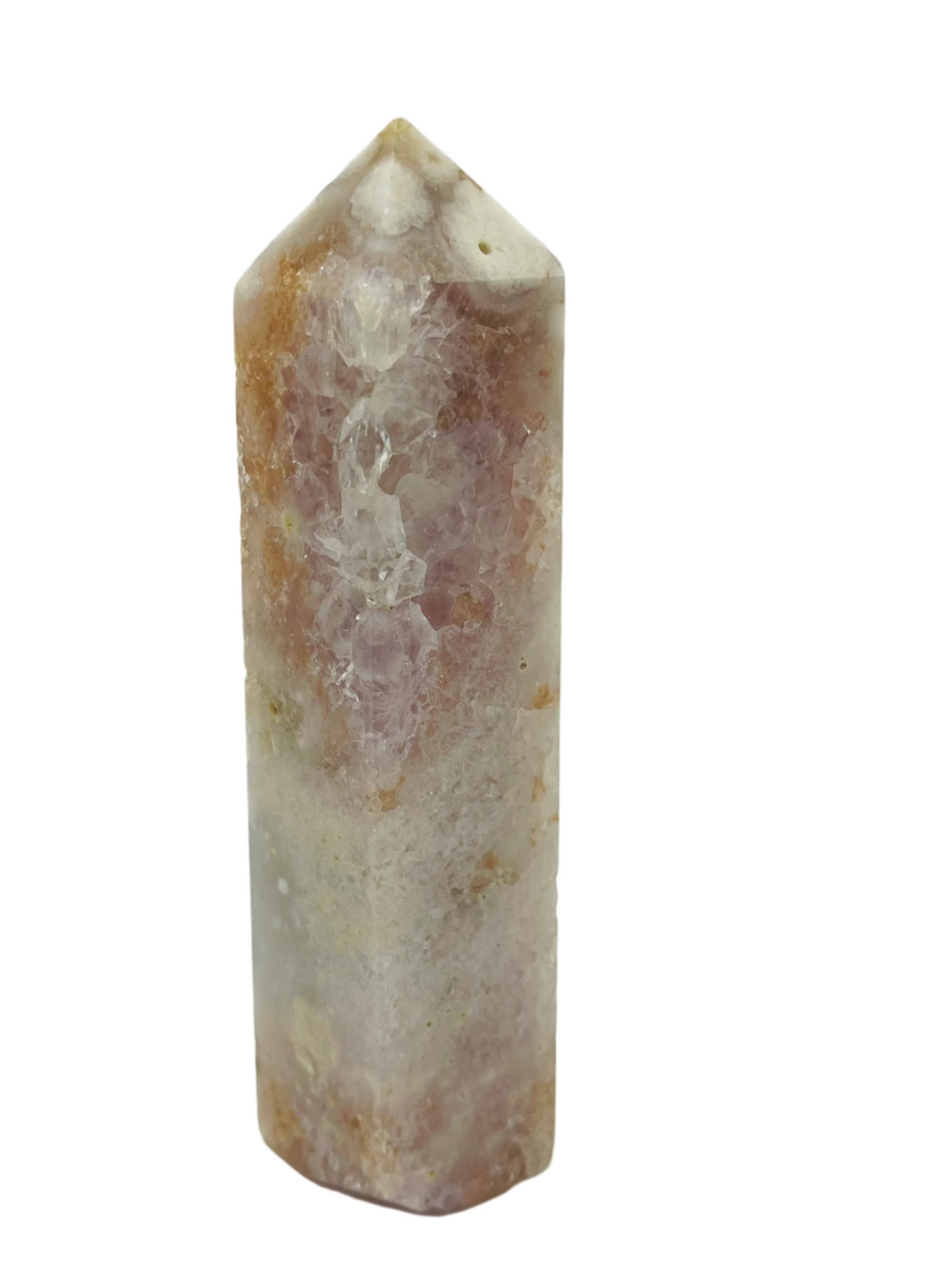 Pink Amethyst Flower Agate Tower