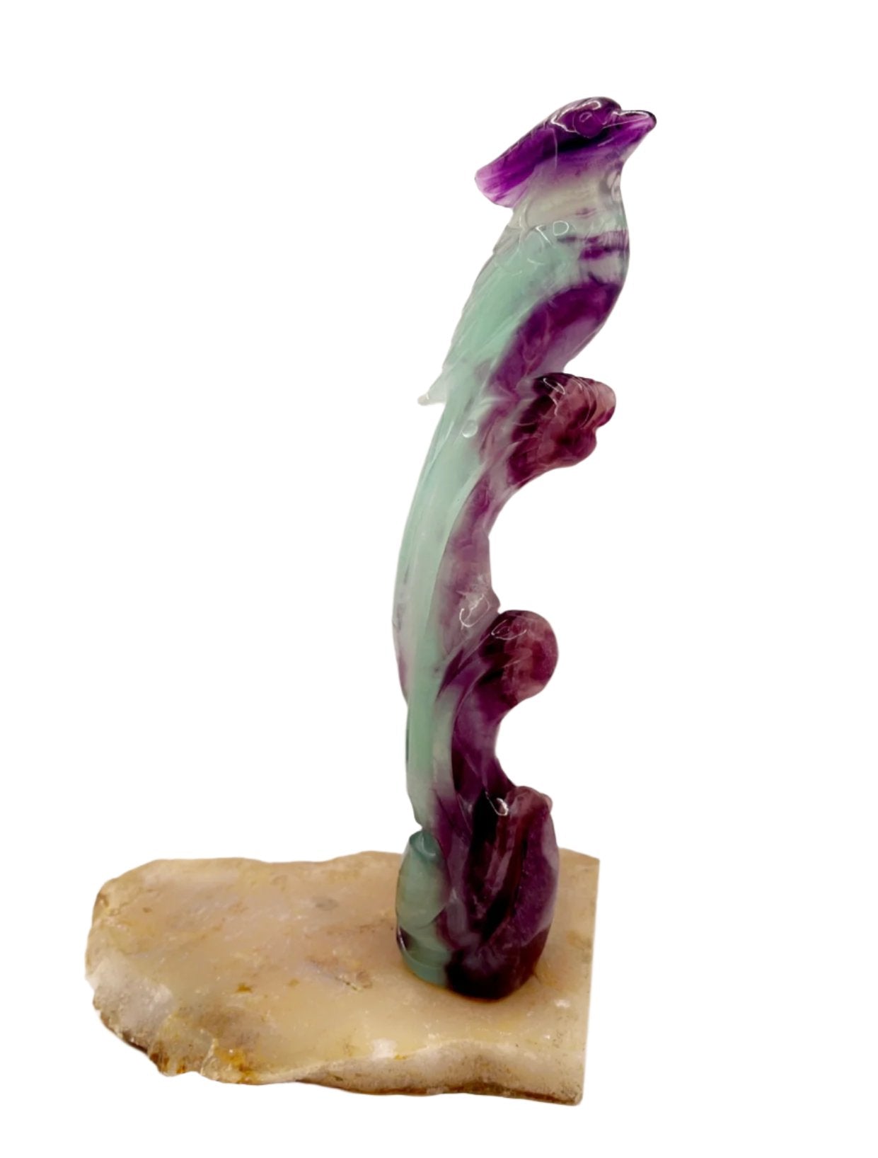 Outstanding Fluorite Bird Carving