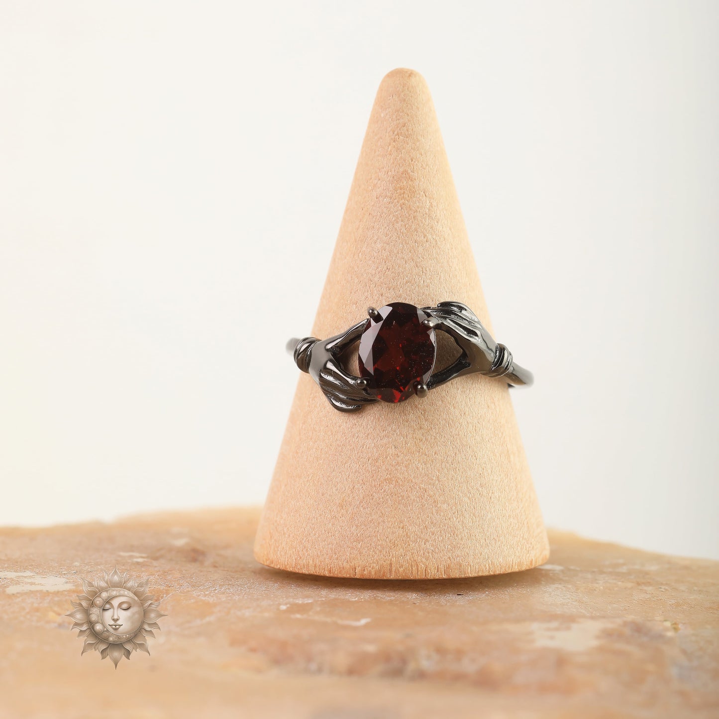 Garnet Oval Stone Ring