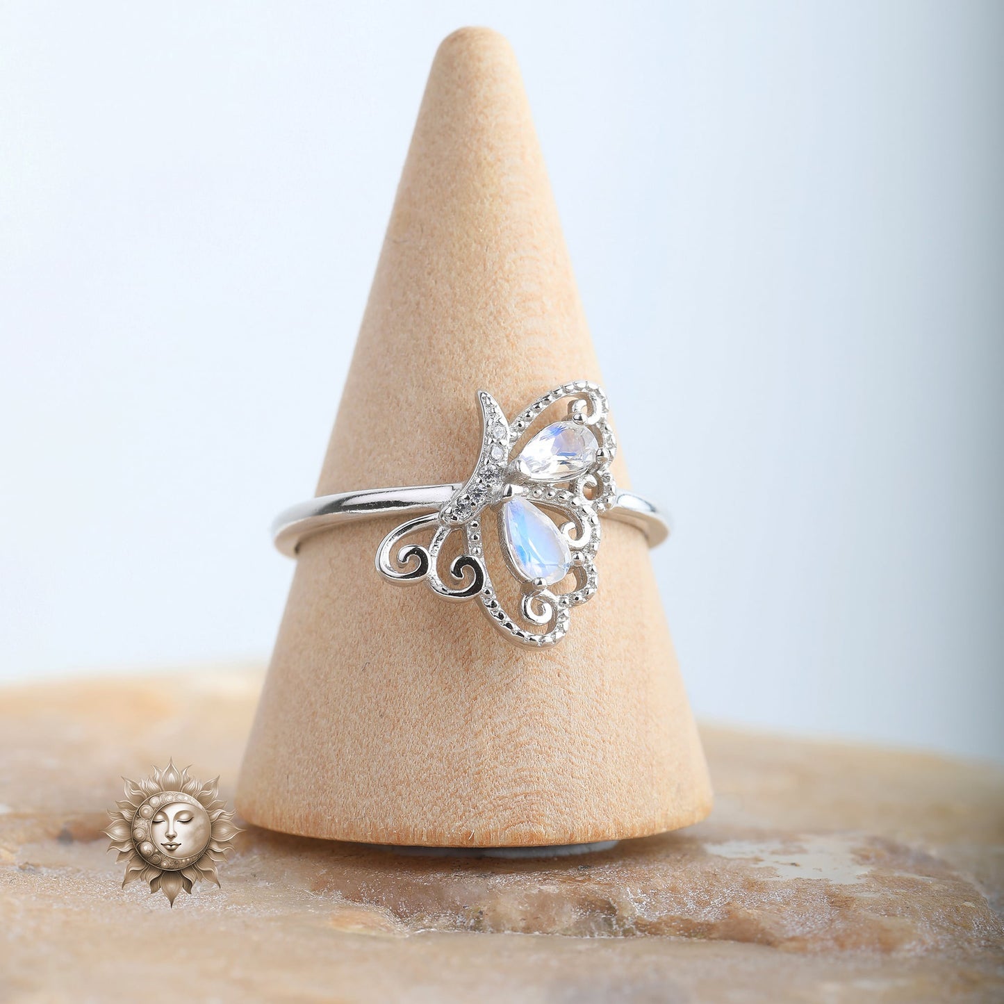 Butterfly Moonstone Ring