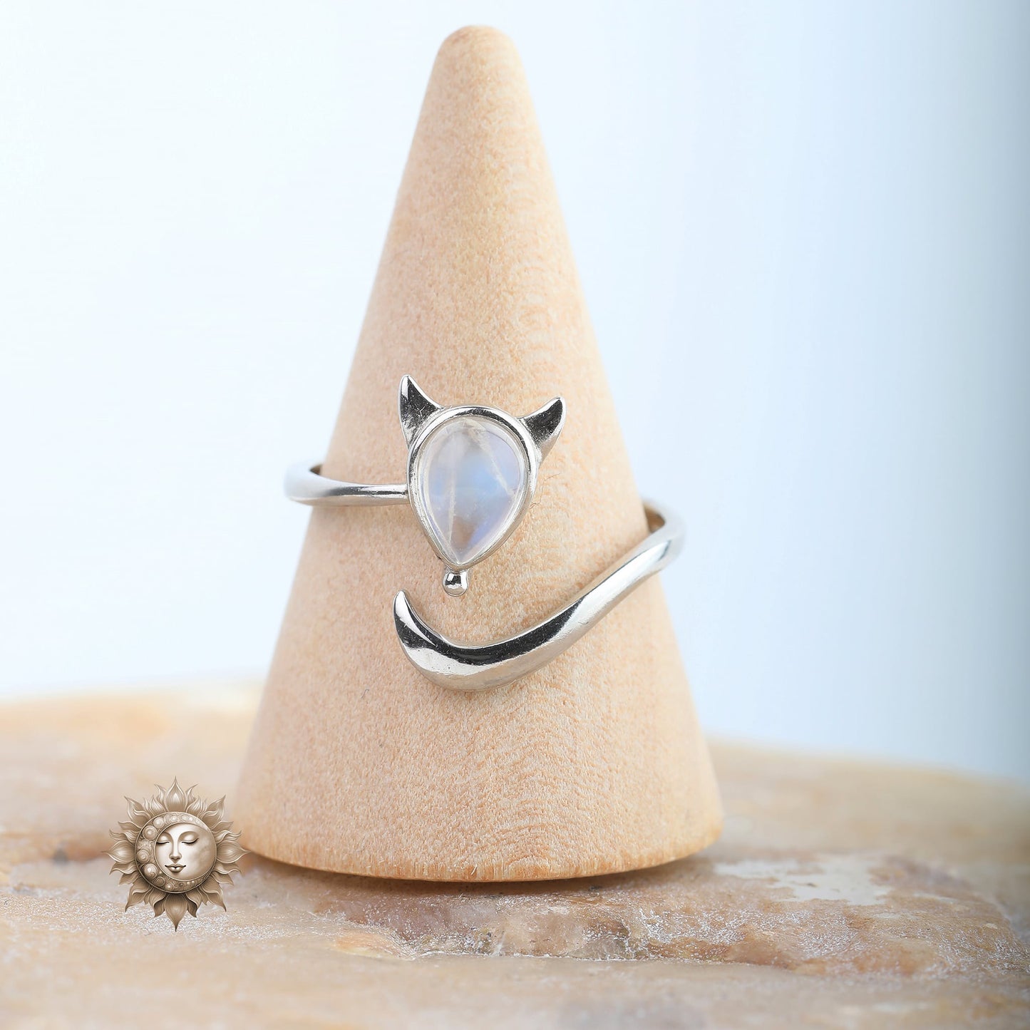 Fox Moonstone Ring