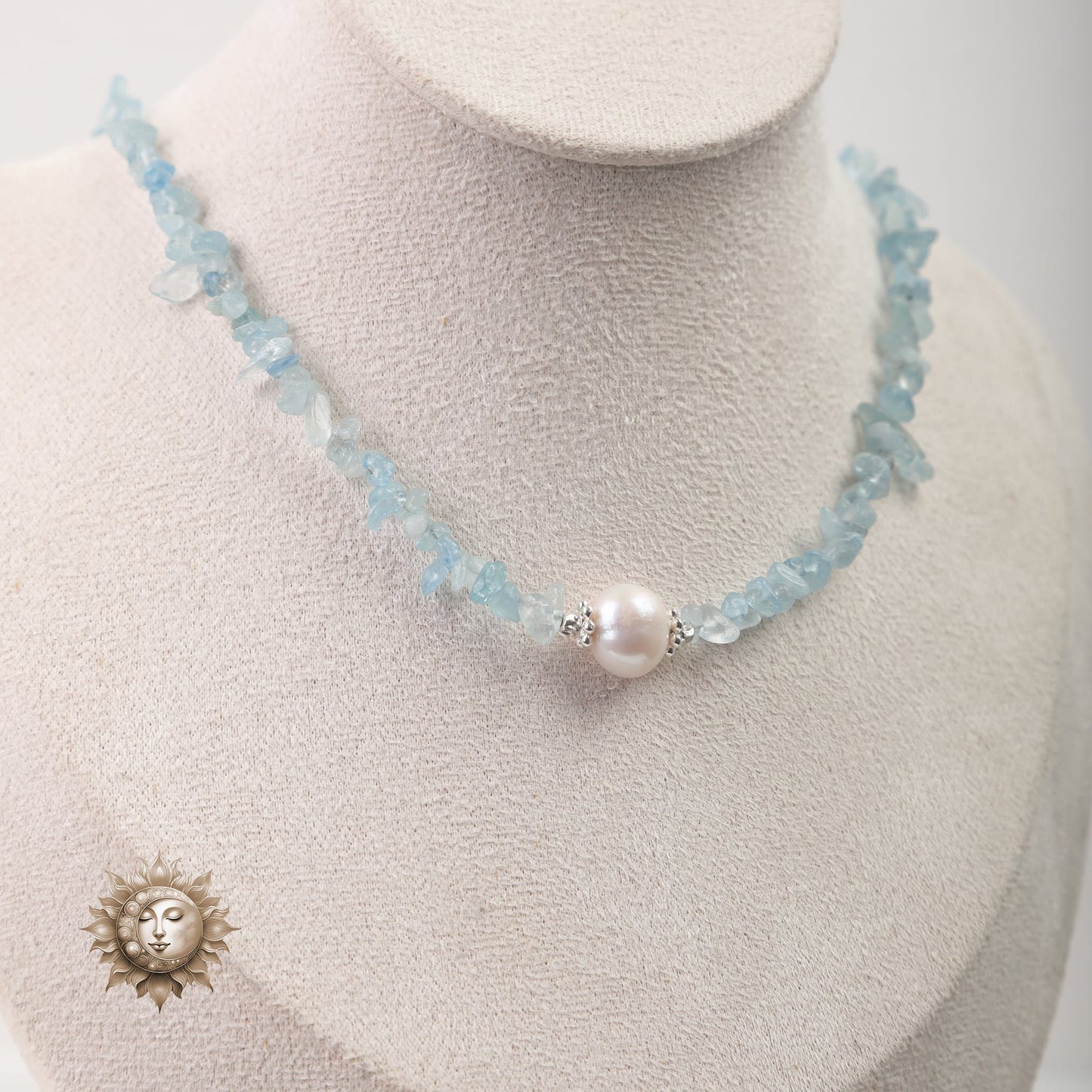 Aqua Marine and Pearl Necklace