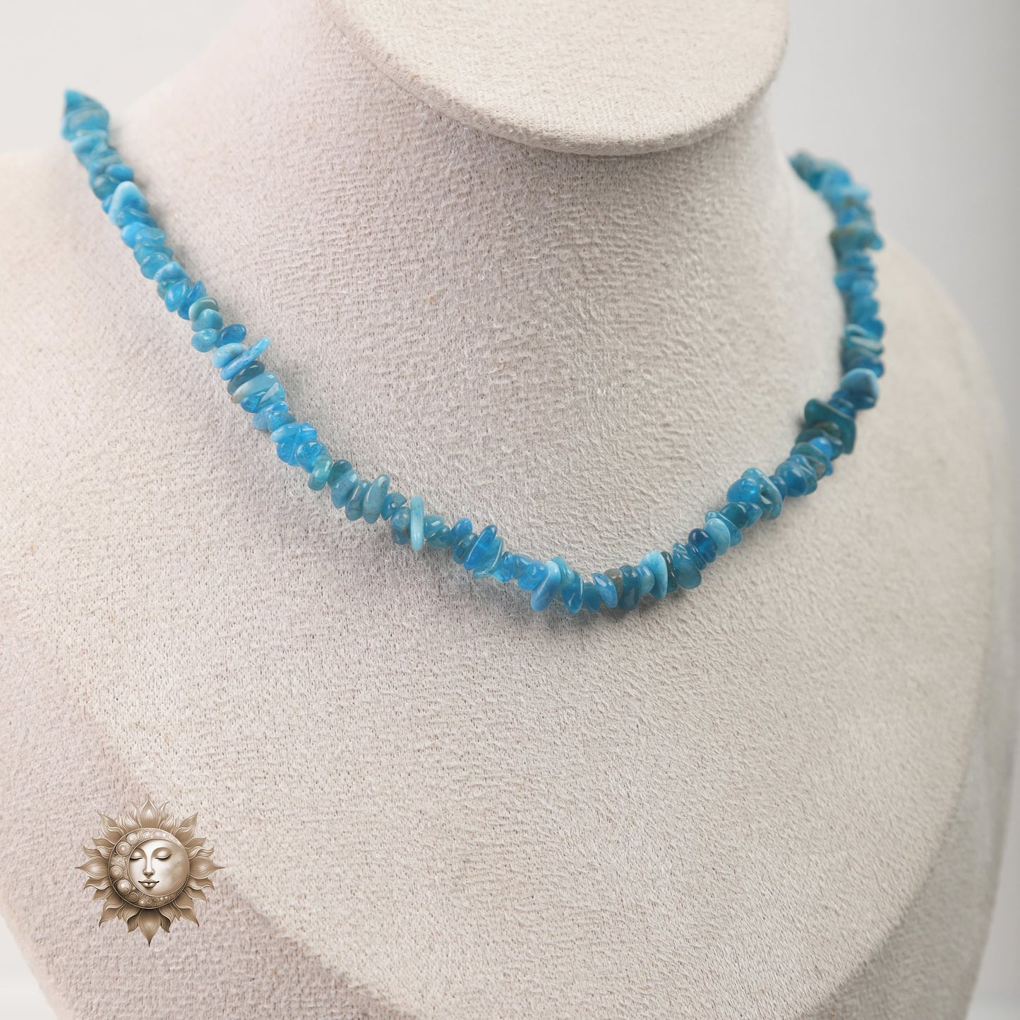 Blue Apatite Chip Necklace