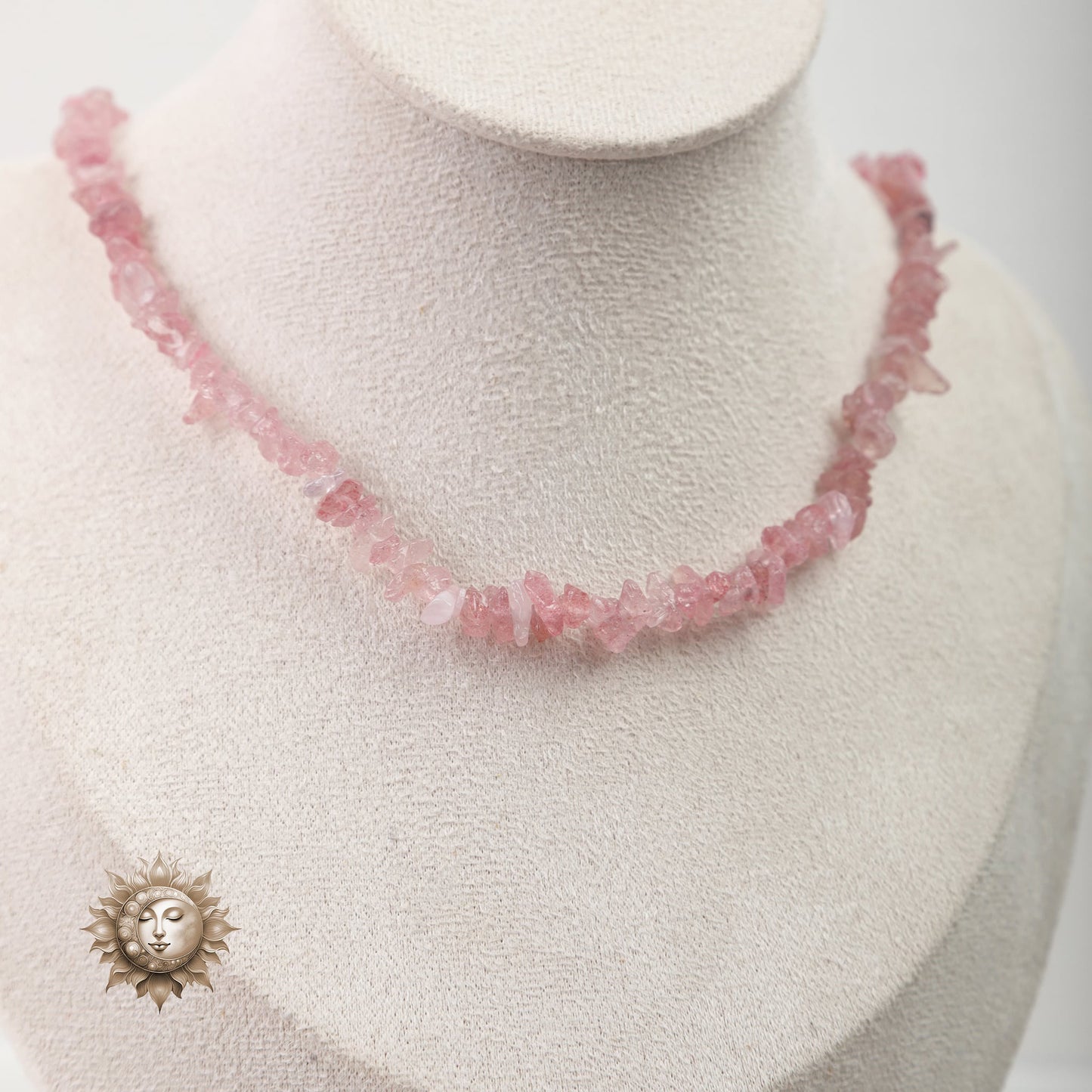 Strawberry Quartz Chip Necklace