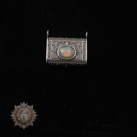 Ethiopian Opal Book Pendant