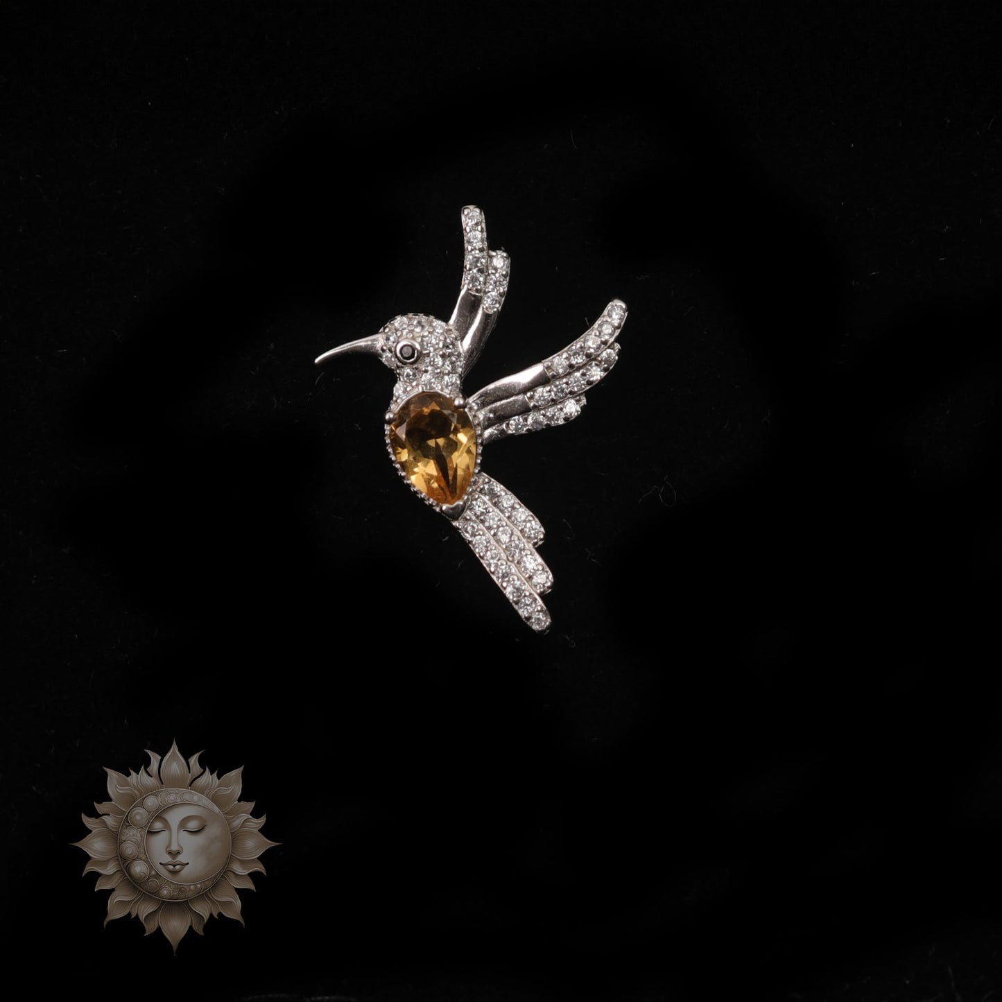 Citrine Bird Pendant