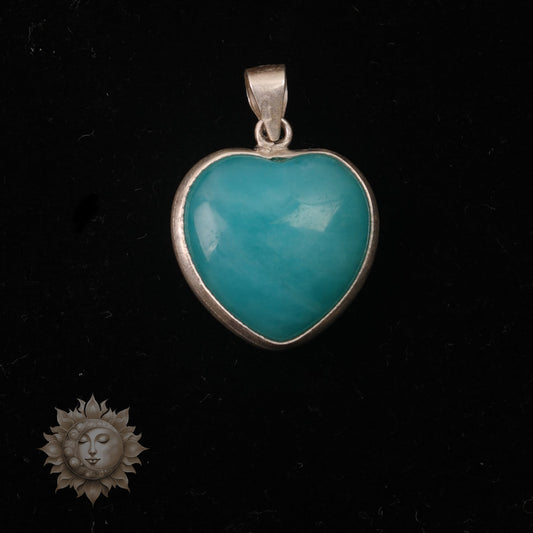 Amazonite Heart Pendant