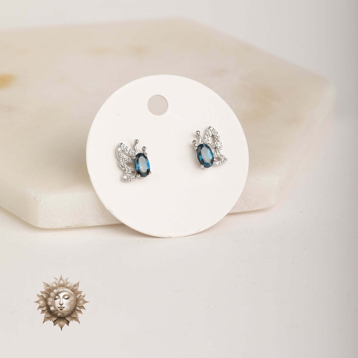 London Blue Topaz Butterfly Earrings