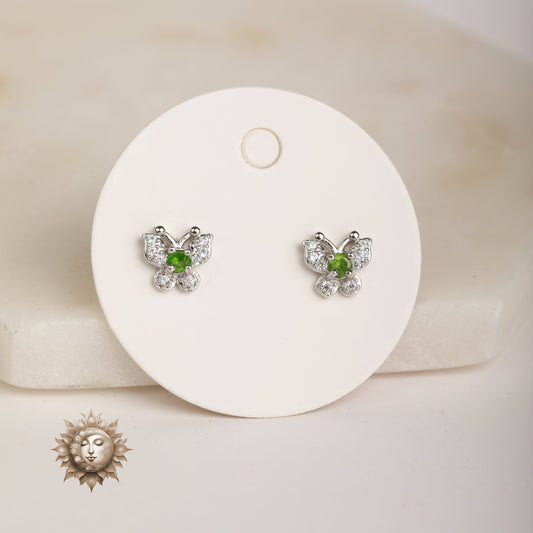 Prehnite Butterfly Earrings