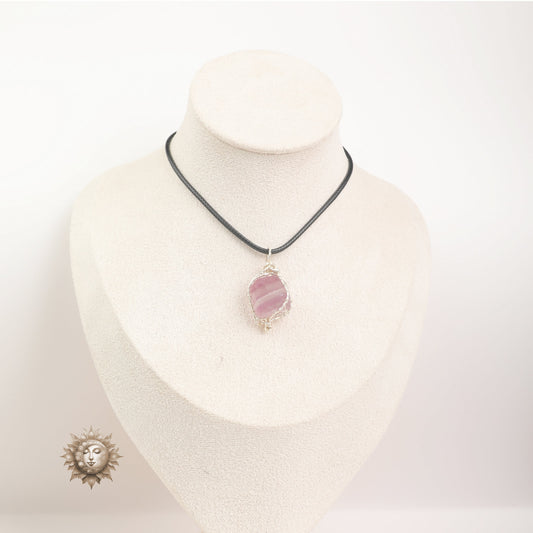 Candy Fluorite Wrapped Necklace