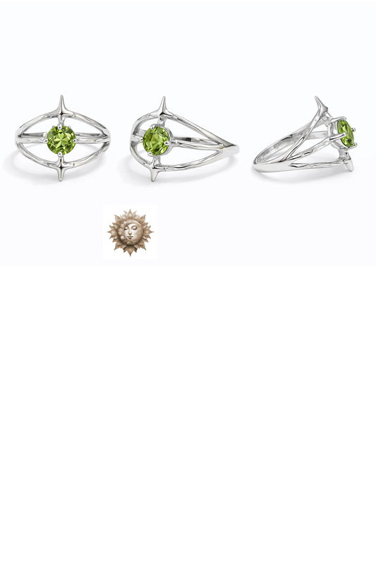 Peridot 925 Sterling Silver Adjustable Ring