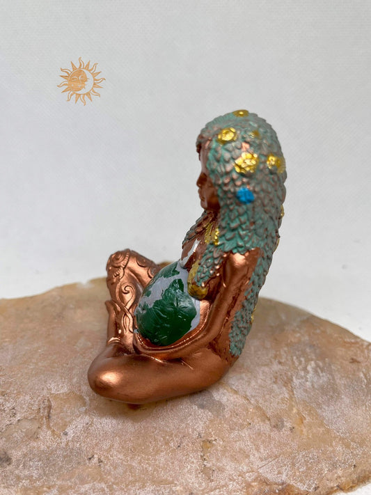 Rose Gold Mother Earth Figure
