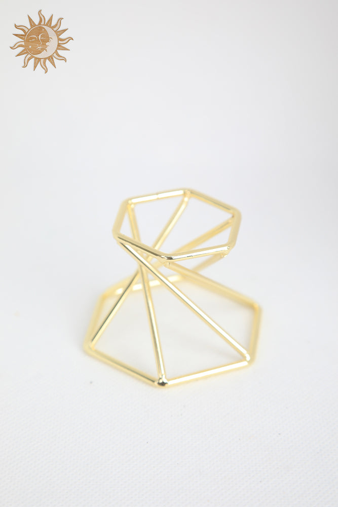 Gold Sphere Stand - Geometrical